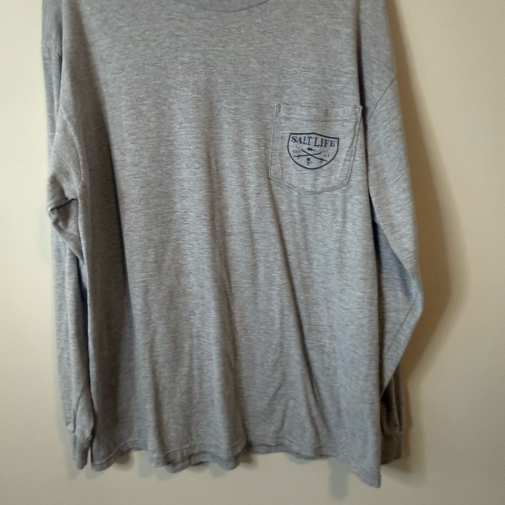 Salt Life Gray Long Sleeve Tee men’s size large